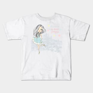 Girl in Prague Kids T-Shirt